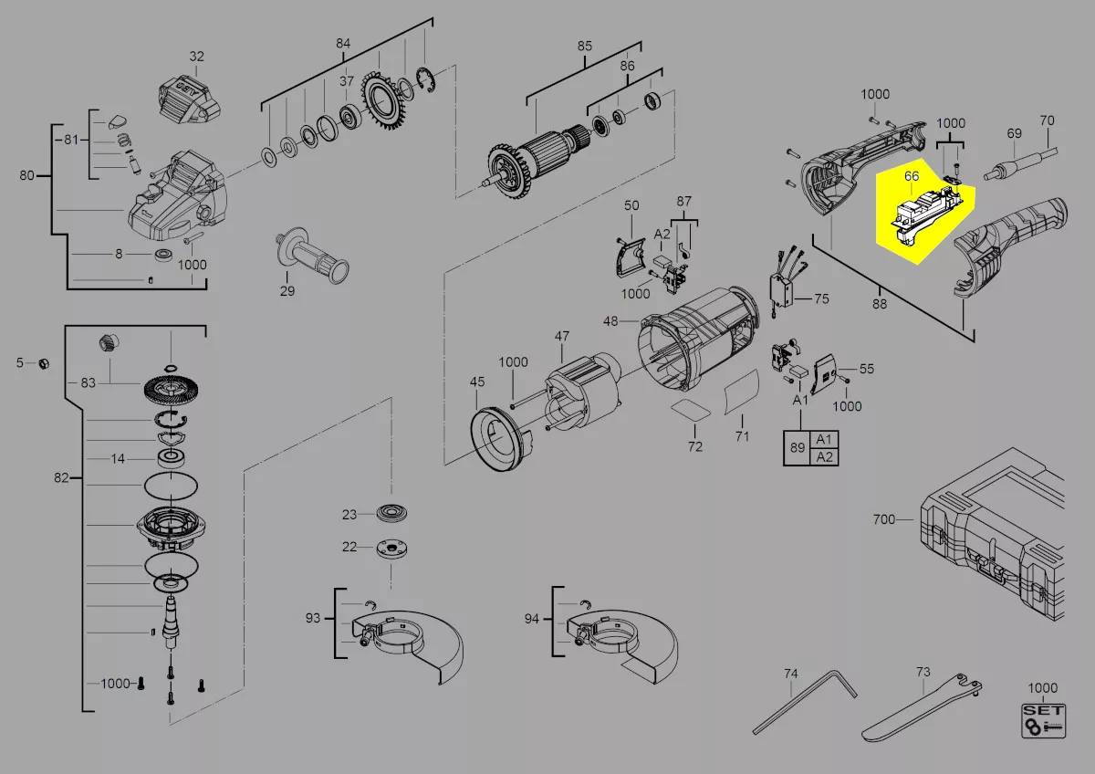 interrupteur marche-arrêt réf. 4931441063 AEG